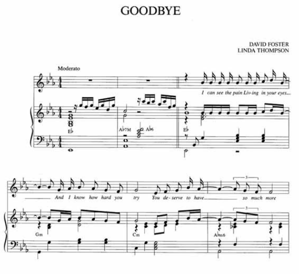 Air Supply – Goodbye Free Sheet Music PDF for Piano