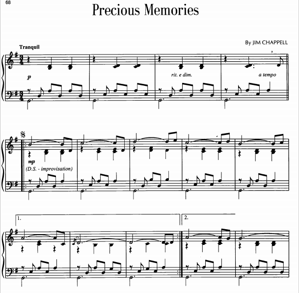 Alan Jackson – Precious Memories Free Sheet Music PDF for Piano