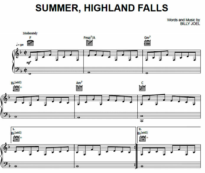 Billy Joel - Summer Highland Falls