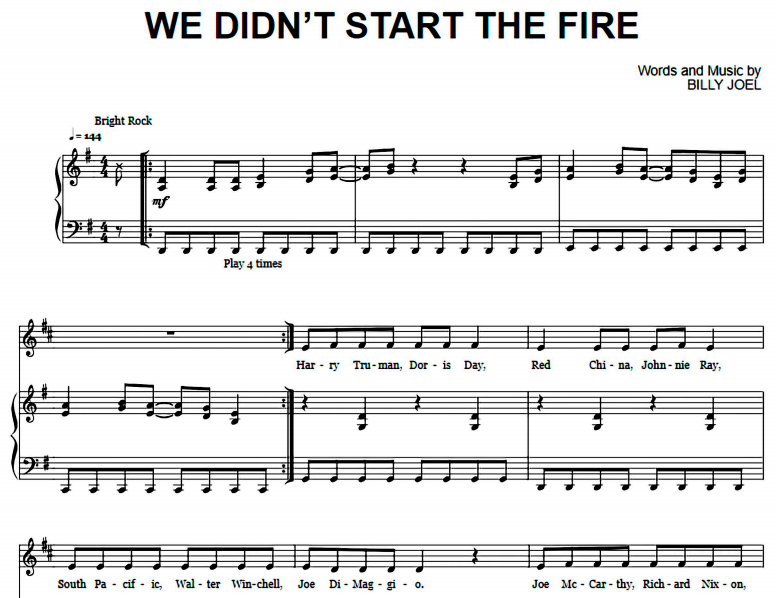 Billy Joel - We Didn’t Start The Fire