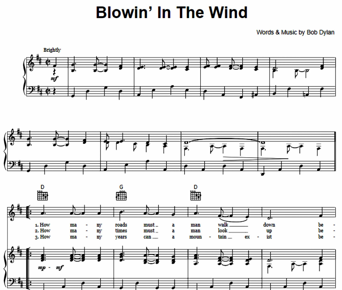 Bob Dylan - Blowin’ In The Wind
