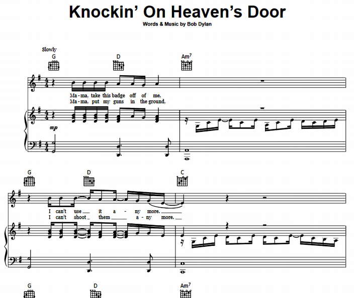 Bob Dylan - Knockin’ On Heaven’s Door