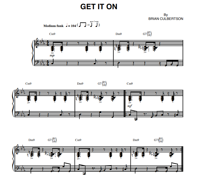 Brian Culbertson - Get It On Free Sheet Music PDF for Piano 7 Brian Culbertson – Get It On Free Sheet Music PDF for Piano