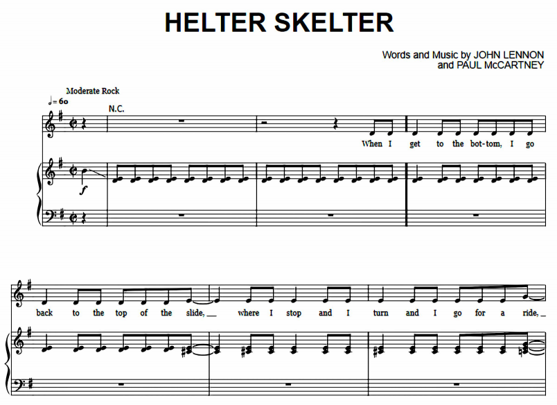 The Beatles - Helter Skelter Free Sheet Music PDF for Piano 1 The Beatles – Helter Skelter Free Sheet Music PDF for Piano