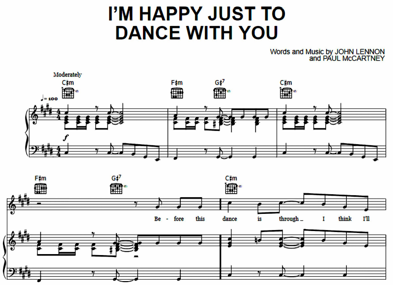 The Beatles - I’m Happy Just To Dance With You Free Sheet Music PDF for Piano 7 The Beatles – I’m Happy Just To Dance With You Free Sheet Music PDF for Piano