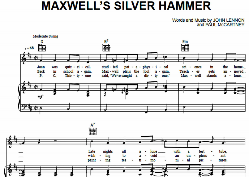 Maxwell’s Silver Hammer