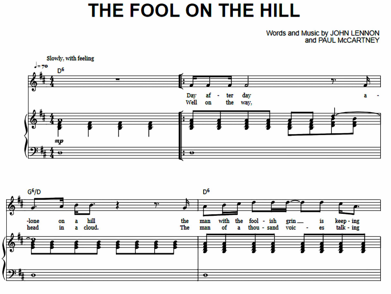 The Beatles – Two Of Us Free Sheet Music PDF for Piano