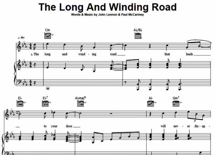 The Beatles The Long and Winding Road Free Sheet Music PDF for Piano The Piano Notes
