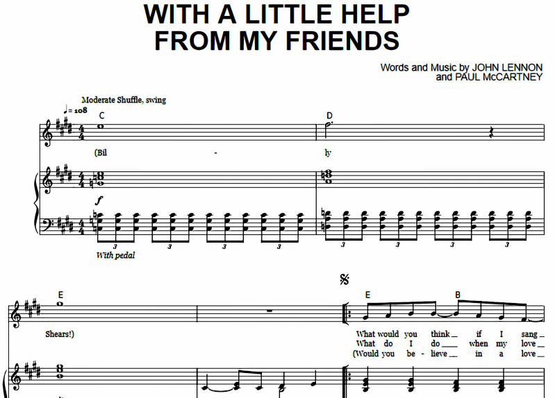 The Beatles - With A Little Help From My Friends Free Sheet Music PDF for Piano 7 The Beatles – With A Little Help From My Friends Free Sheet Music PDF for Piano