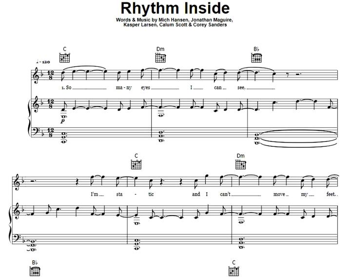 Calum Scott – Rhythm Inside Free Sheet Music PDF for Piano
