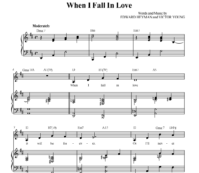Celine Dion - When I Fall In Love Free Sheet Music PDF for Piano 1 Celine Dion – When I Fall In Love Free Sheet Music PDF for Piano