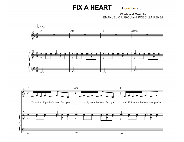 Demi Lovato - Fix a Heart