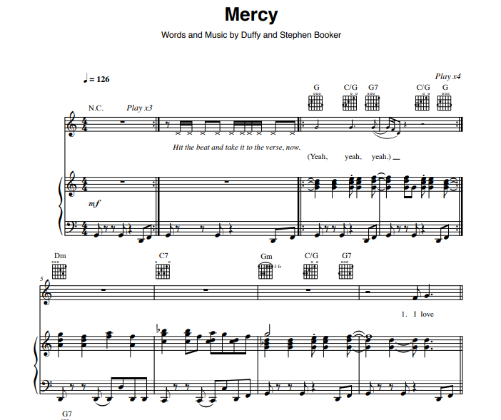Guggenheim Museum indvirkning reservoir Duffy - Mercy Free Sheet Music PDF for Piano | The Piano Notes
