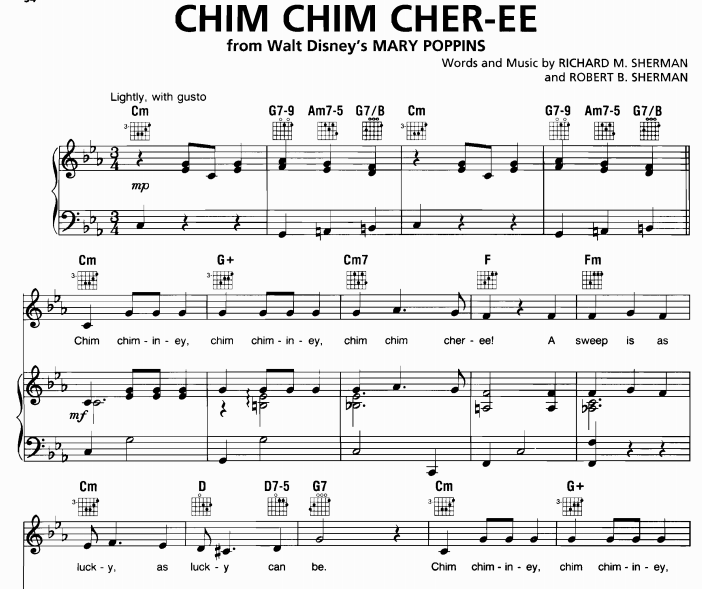 Mary Poppins - Chim Chim Cheree Free Sheet Music PDF for Piano 7 Mary Poppins – Chim Chim Cheree Free Sheet Music PDF for Piano