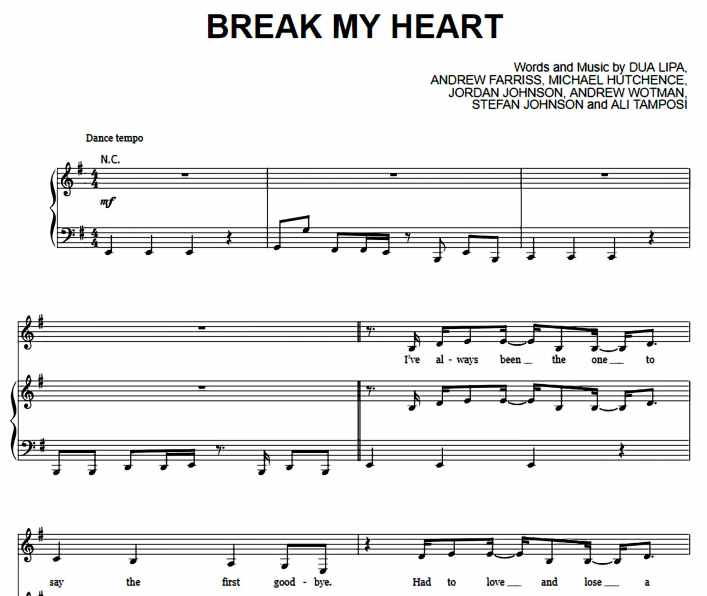 Dua Lipa - Break My Heart