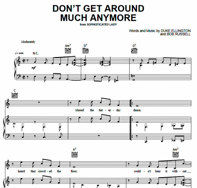 Duke Ellington - Don’t Get Around Much Anymore Free Sheet Music PDF for Piano 7 Duke Ellington – Don’t Get Around Much Anymore Free Sheet Music PDF for Piano