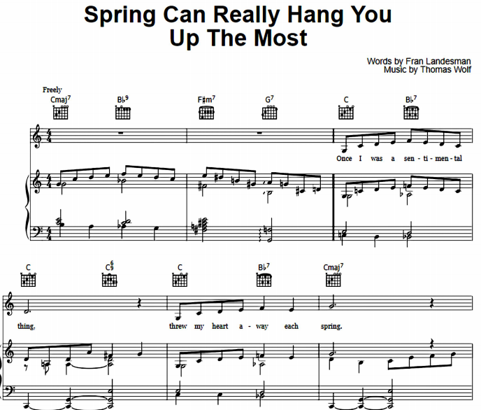 Ella Fitzgerald – Spring Can Really Hang You Up Free Sheet Music PDF for Piano