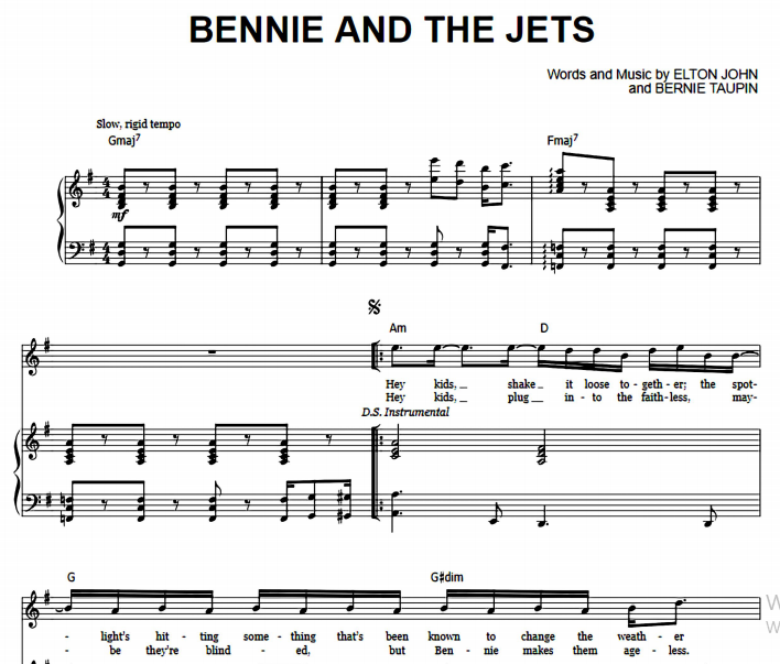 Elton John Bennie And The Jets