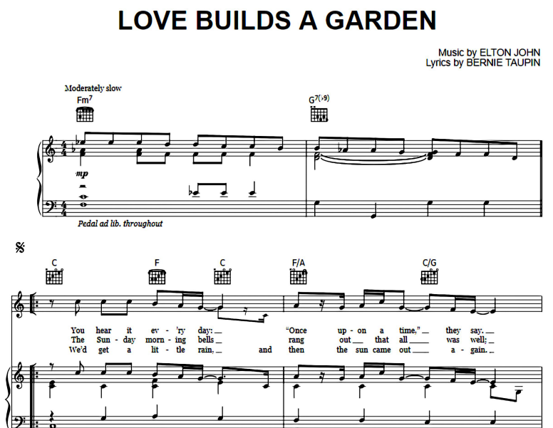 Elton John-Love Builds A Garden