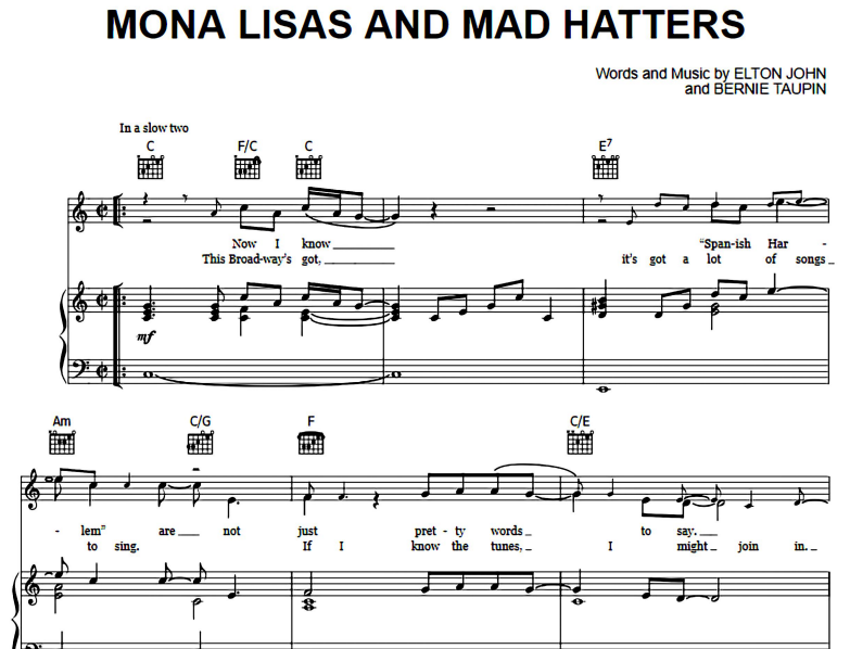 Elton John-Mona Lisas And Mad Hatters