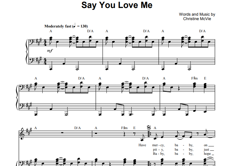 Fleetwood Mac-Say You Love Me