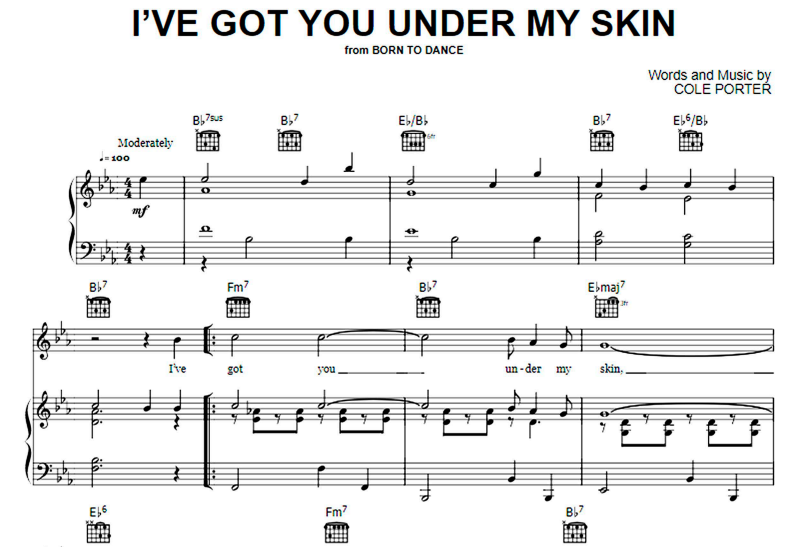 Frank Sinatra-I’ve Got You Under My Skin Free Sheet Music PDF for Piano 1 Frank Sinatra-I’ve Got You Under My Skin Free Sheet Music PDF for Piano