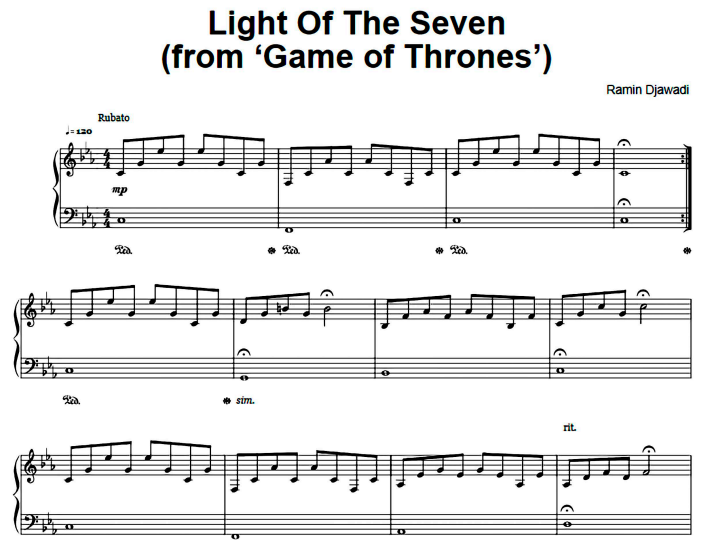 Game Of Thrones-Light Of The Seven