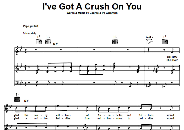 George Gershwin-I’ve Got A Crush On You Free Sheet Music PDF for Piano 1 George Gershwin-I’ve Got A Crush On You Free Sheet Music PDF for Piano