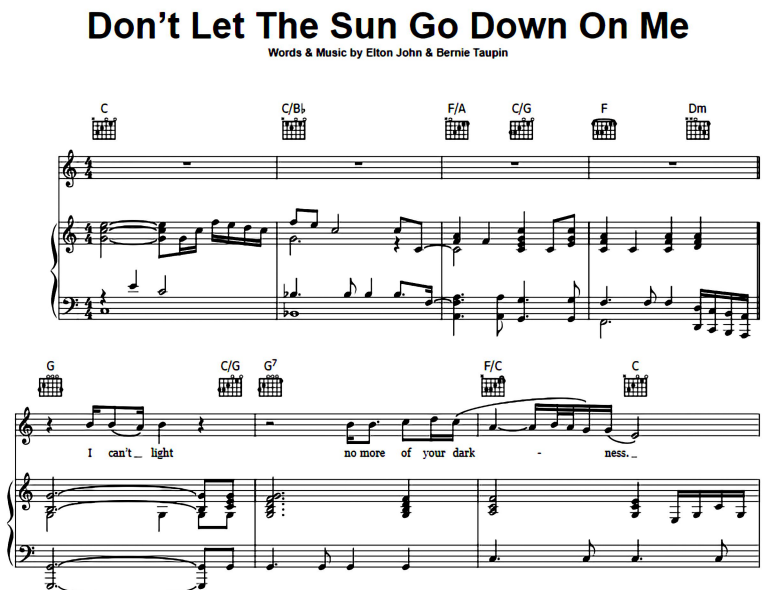 George Michael-Don’t Let The Sun Go Down On Me Free Sheet Music PDF for Piano 7 George Michael-Don’t Let The Sun Go Down On Me Free Sheet Music PDF for Piano