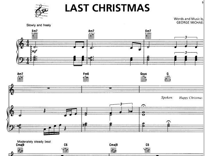 George Michael-Last Christmas Free Sheet Music PDF for Piano 7 George Michael-Last Christmas Free Sheet Music PDF for Piano