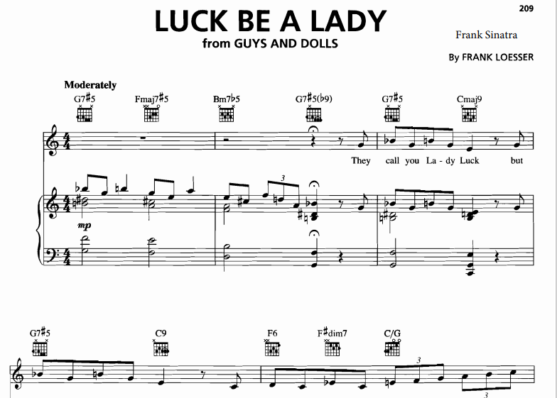 Guys and Dolls-Luck Be A Lady