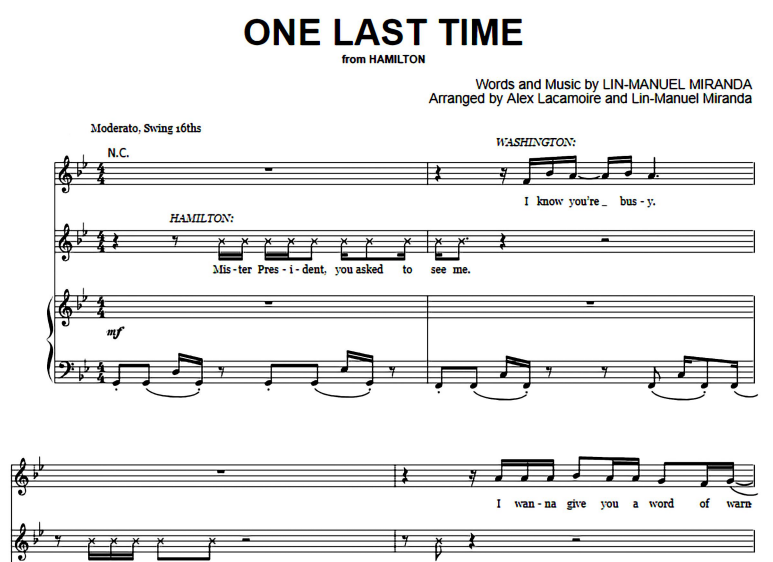 Hamilton-One Last Time Free Sheet Music PDF for Piano 7 Hamilton-One Last Time Free Sheet Music PDF for Piano
