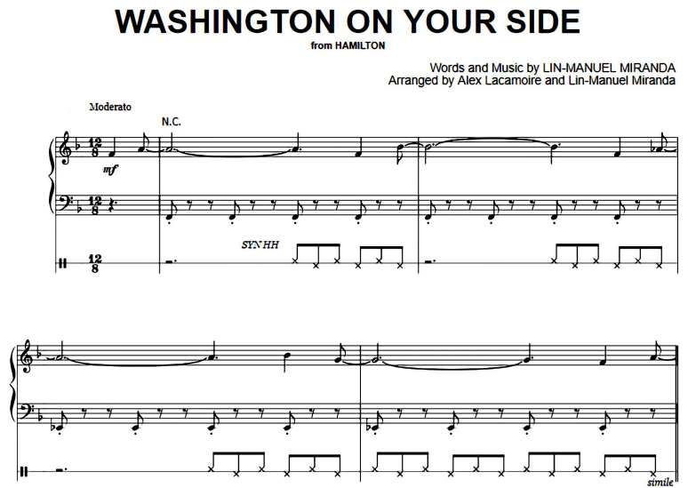 Hamilton-Washington On Your Side Free Sheet Music PDF for Piano 7 Hamilton-Washington On Your Side Free Sheet Music PDF for Piano