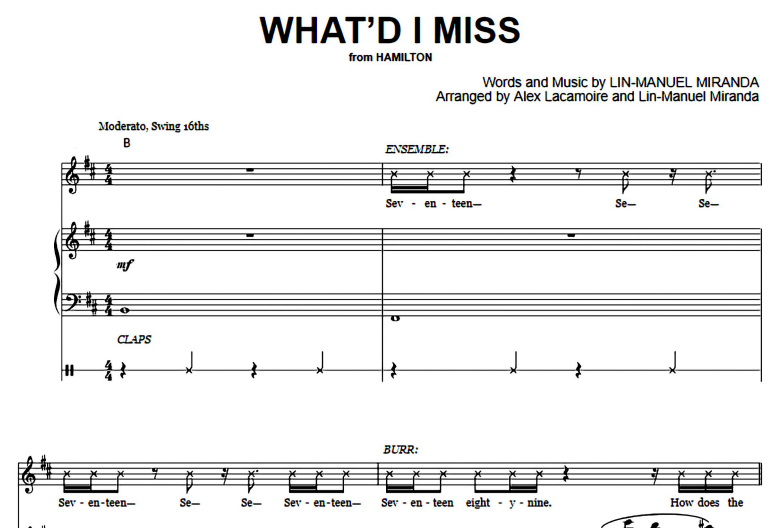 Hamilton-What’d I Miss Free Sheet Music PDF for Piano 7 Hamilton-What’d I Miss Free Sheet Music PDF for Piano