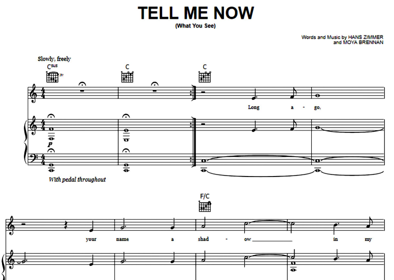 Hans Zimmer-Tell Me Now