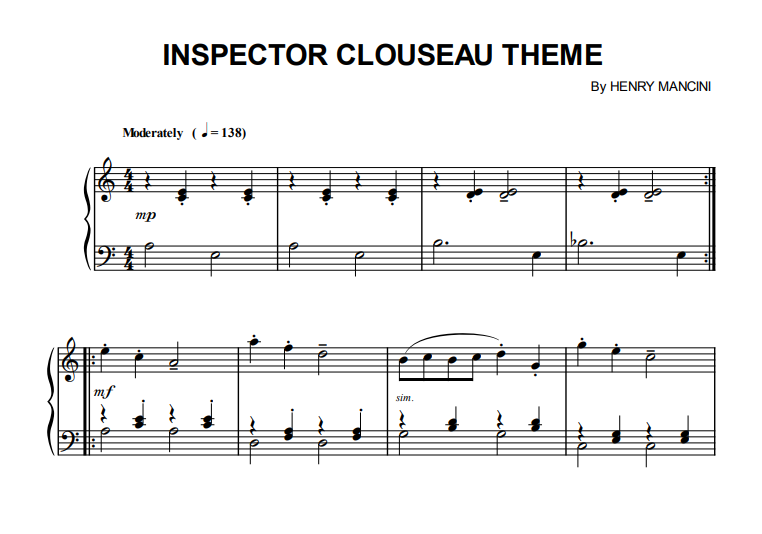 Henry Mancini-Inspector Clouseau Theme