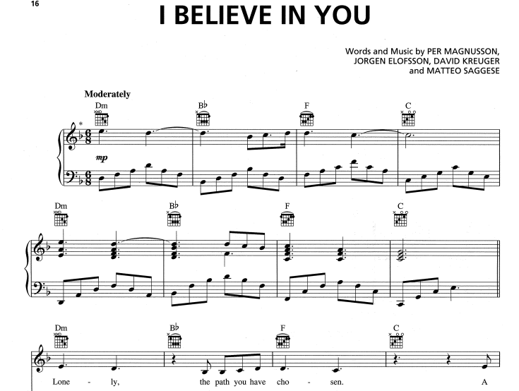 Il Divo-I Believe In You Free Sheet Music PDF for Piano 7 Il Divo-I Believe In You Free Sheet Music PDF for Piano