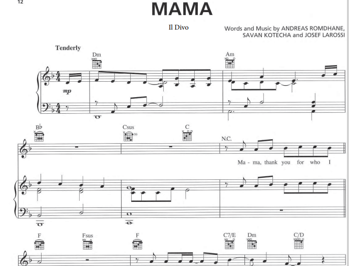 Il Divo-Mama Free Sheet Music PDF for Piano 7 Il Divo-Mama Free Sheet Music PDF for Piano