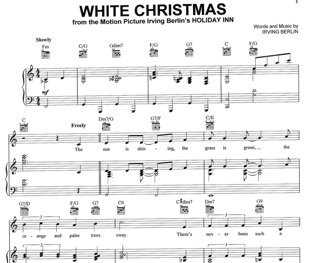 Irving Berlin-White Christmas Free Sheet Music PDF for Piano