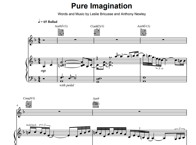 Jamie Cullum-Pure Imagination Free Sheet Music PDF for Piano 1 Jamie Cullum-Pure Imagination Free Sheet Music PDF for Piano