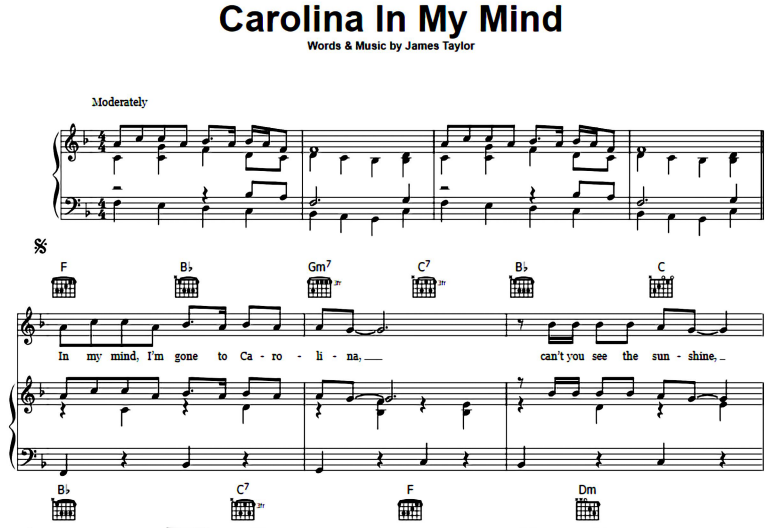 James Taylor-Carolina In My Mind