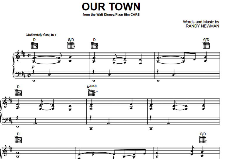 James Taylor-Our Town Free Sheet Music PDF for Piano 1 James Taylor-Our Town Free Sheet Music PDF for Piano