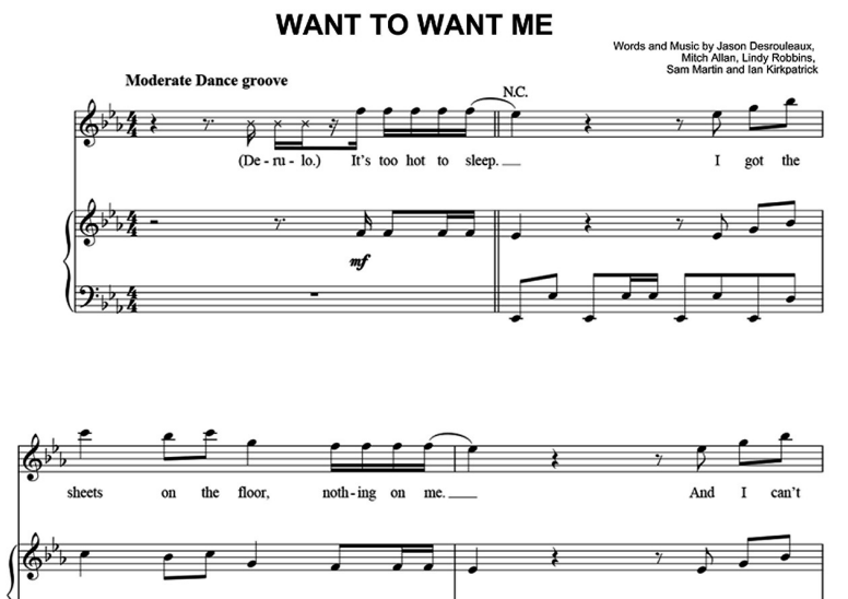 Jason Derulo-Want To Want Me Free Sheet Music PDF for Piano 7 Jason Derulo-Want To Want Me Free Sheet Music PDF for Piano