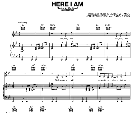Jennifer Hudson-Here I Am (Singing My Way Home) Free Sheet Music PDF for Piano
