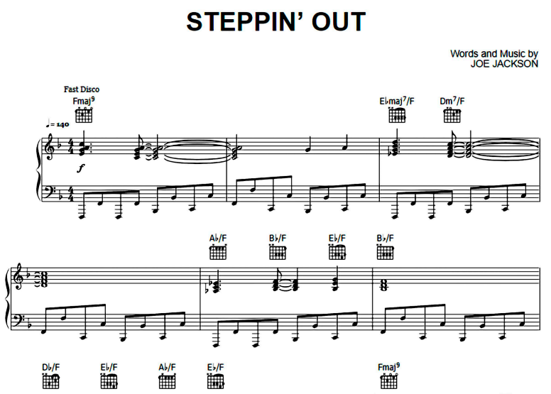 Joe Jackson-Steppin Out Free Sheet Music PDF for Piano 7 Joe Jackson-Steppin Out Free Sheet Music PDF for Piano