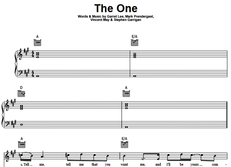 Kodaline-The One Free Sheet Music PDF for Piano 1 Kodaline-The One Free Sheet Music PDF for Piano