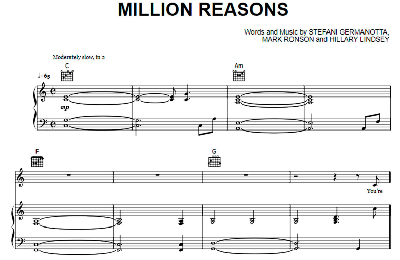 Lady Gaga-Million Reasons