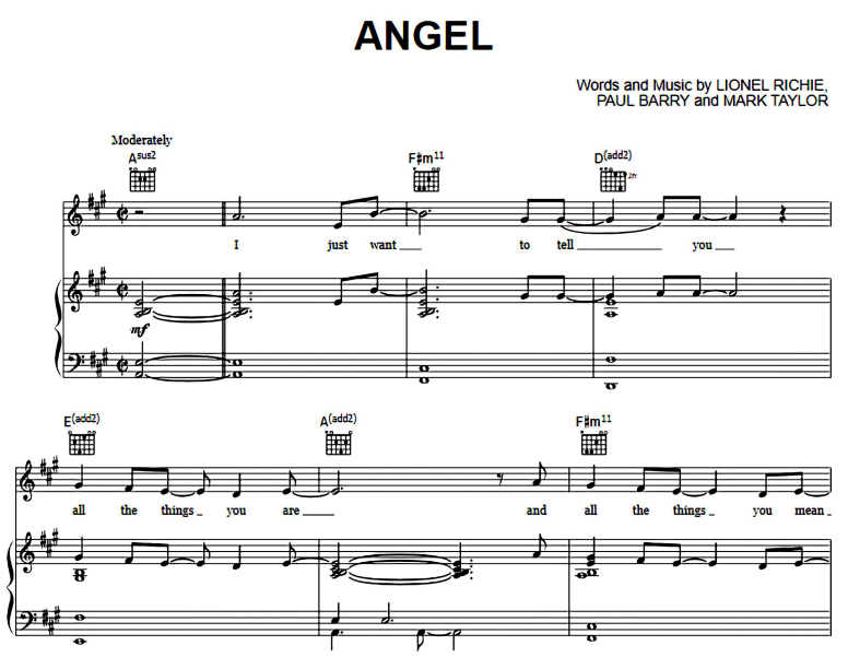 Lionel Richie-Angel Free Sheet Music PDF for Piano 7 Lionel Richie-Angel Free Sheet Music PDF for Piano