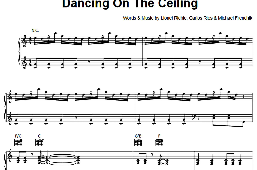 Lionel Richie-Dancing On The Ceiling Free Sheet Music PDF for Piano 7 Lionel Richie-Dancing On The Ceiling Free Sheet Music PDF for Piano