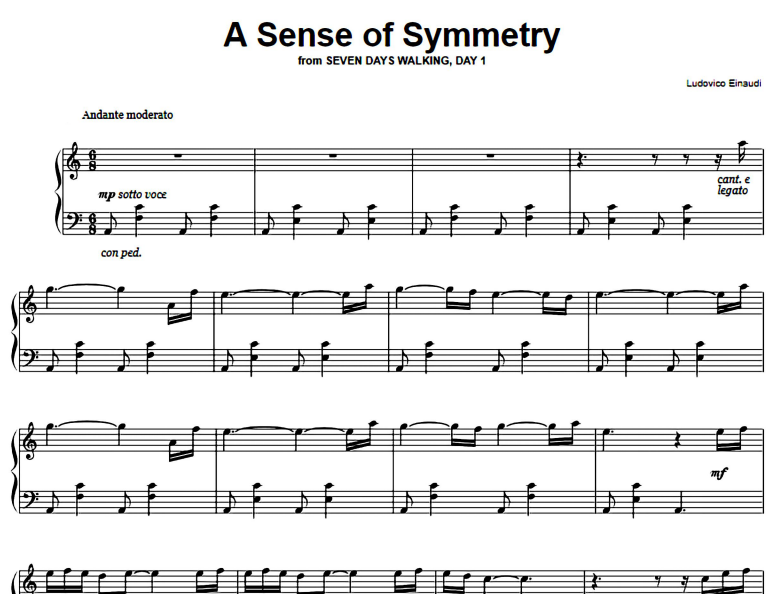 Ludovico Einaudi-A Sense Of Symmetry Free Sheet Music PDF for Piano 1 Ludovico Einaudi-A Sense Of Symmetry Free Sheet Music PDF for Piano